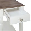 French Country One-Drawer End Table in Driftwood and White Wood Finish