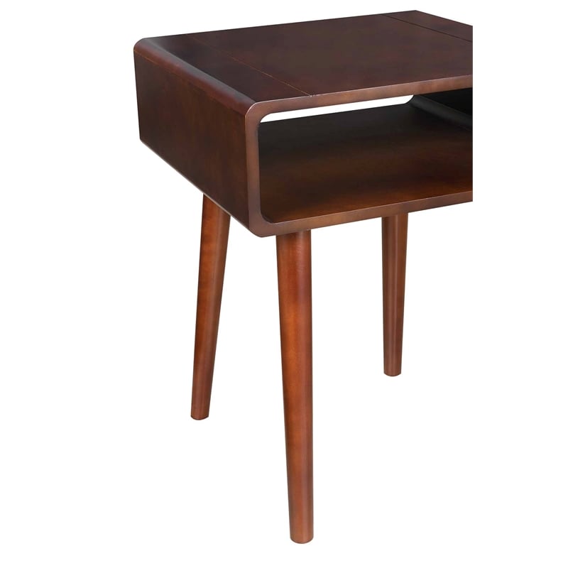 Convenience Concepts End Table Coffee Accent Table Square in Wood - Espresso