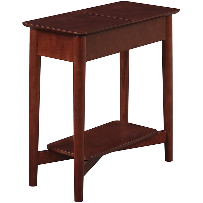 Convenience Concepts Savannah Flip Top End Table in Mahogany - 7303059MG