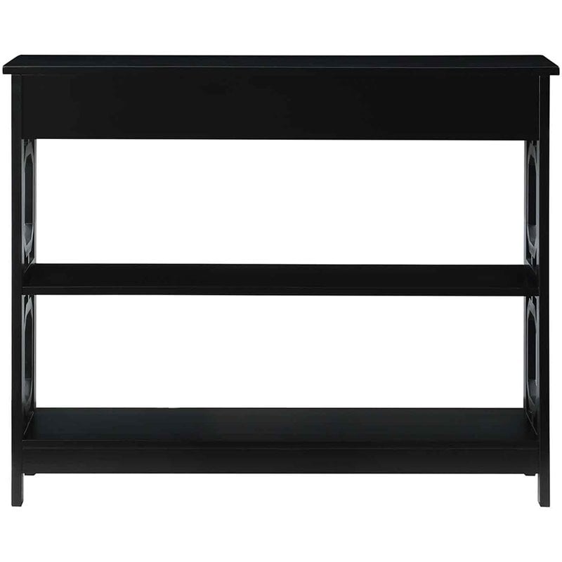 Convenience Concepts Omega Storage Console Table in Black Wood Finish