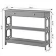 Convenience Concepts Omega Storage Console Table in Gray Wood Finish
