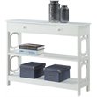 Convenience Concepts Omega Storage Console Table in White Wood Finish