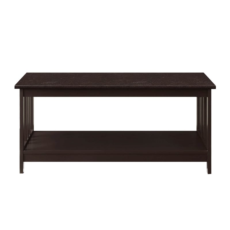 Convenience Concepts Mission Coffee Table in Espresso Wood Finish