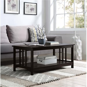 Convenience Concepts Mission Coffee Table in Espresso Wood Finish