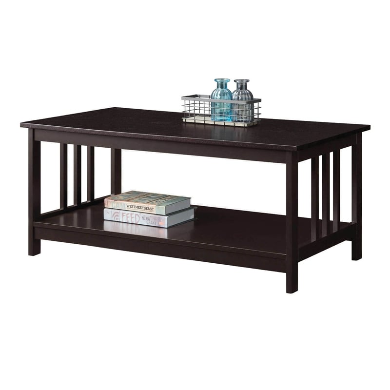 Convenience Concepts Mission Coffee Table in Espresso Wood Finish