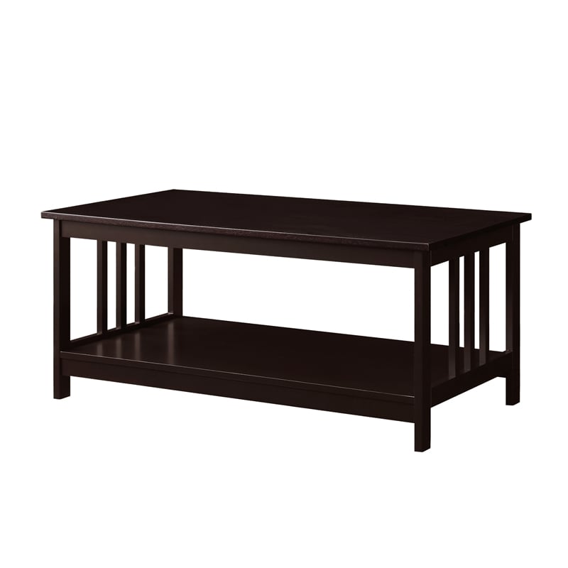 Convenience Concepts Mission Coffee Table in Espresso Wood Finish