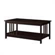 Convenience Concepts Mission Coffee Table in Espresso Wood Finish