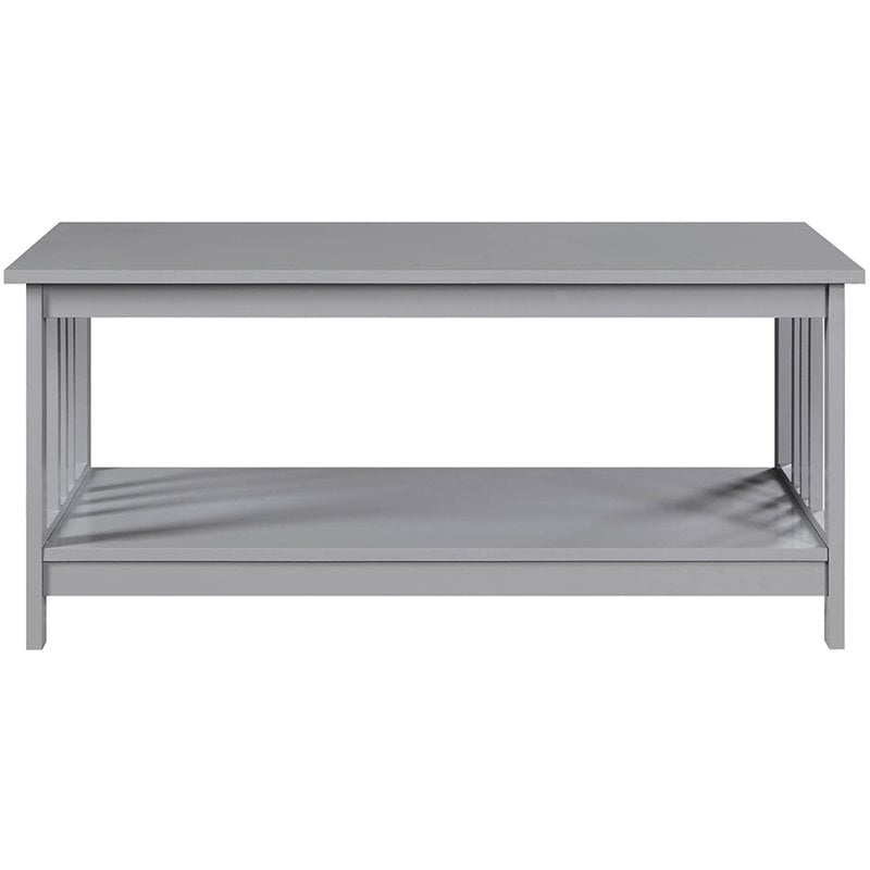 Convenience Concepts Mission Coffee Table in Gray Wood Finish