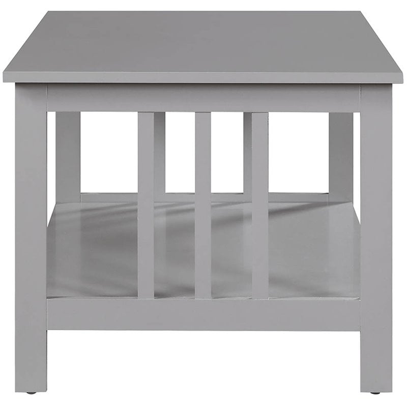 Convenience Concepts Mission Coffee Table in Gray Wood Finish