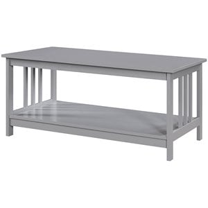 Convenience Concepts Mission Coffee Table in Gray Wood Finish