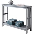 Convenience Concepts Mission Console Table in Gray Wood Finish with Shelf