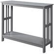 Convenience Concepts Mission Console Table in Gray Wood Finish with Shelf