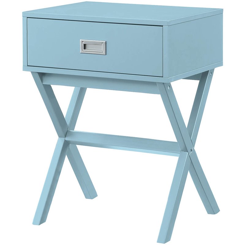 Convenience Concepts Designs2Go Landon One-Drawer End Table in Mint Green Wood
