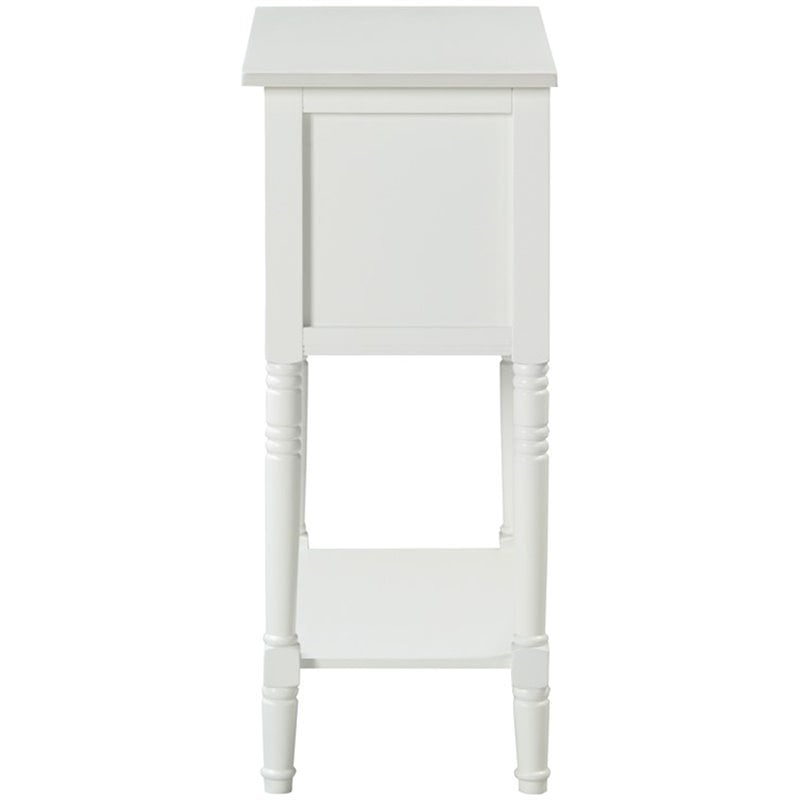 Convenience Concepts Kendra Console Table in White Wood Finish
