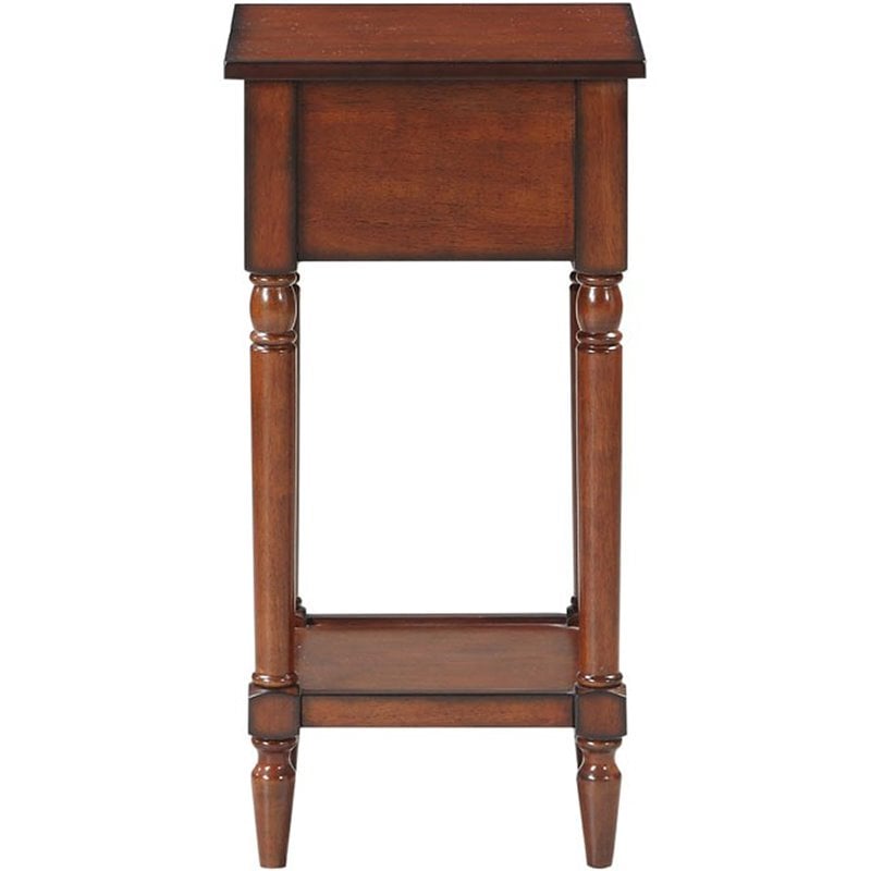 Convenience Concepts End Table Nightstand Bedside Square in Wood - Mahogany