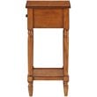 French Country Khloe One-Drawer Accent End Table in Walnut Wood Finish