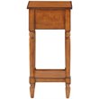 French Country Khloe One-Drawer Accent End Table in Walnut Wood Finish