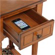 French Country Khloe One-Drawer Accent End Table in Walnut Wood Finish