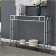Convenience Concepts Town Square Glass Top Console Table in Chrome Metal Frame