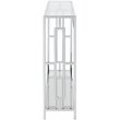 Convenience Concepts Town Square Glass Top Console Table in Chrome Metal Frame