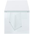 Convenience Concepts SoHo Coffee Table in White Wood Finish and Clear Glass