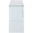 Convenience Concepts SoHo Console Table in White Wood Finish and Clear Glass