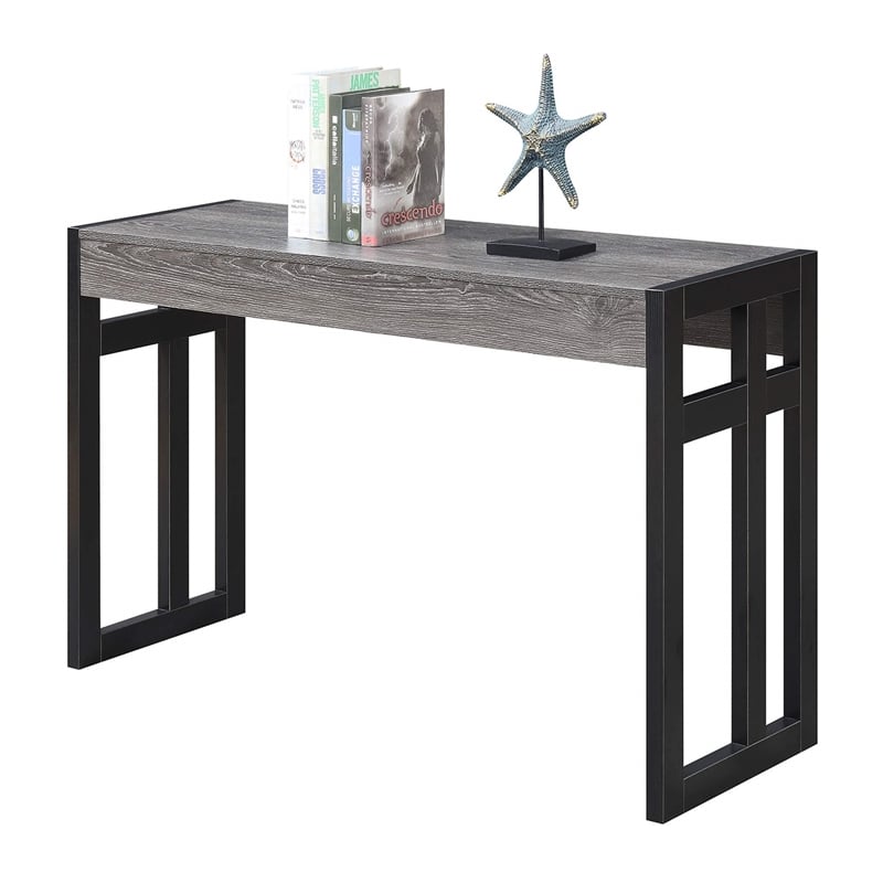 Convenience Concepts Monterey Console Table in Weathered Gray Wood and Metal