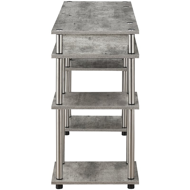 Convenience Concepts Designs2Go Writing Desk in Faux Birch Gray Wood Finish