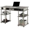 Convenience Concepts Designs2Go Writing Desk in Faux Birch Gray Wood Finish
