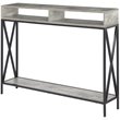 Convenience Concepts Tucson Deluxe Console Table in Faux Birch Gray Wood