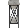 Convenience Concepts Tucson Electric Flip Top End Table in Faux Birch Gray Wood