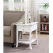 Convenience Concepts American Heritage Logan End Table in White Wood Finish