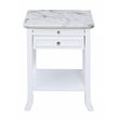 Convenience Concepts American Heritage Logan End Table in White Wood Finish