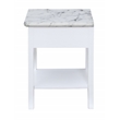 Convenience Concepts American Heritage Logan End Table in White Wood Finish