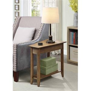 convenience concepts american heritage wedge end table in driftwood brown wood