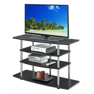 Convenience Concepts Designs2Go No-Tools Wide Highboy 32&quot TV Stand in Black Wood