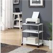 Convenience Concepts Designs2Go Office Caddy in White Wood Finish With Casters