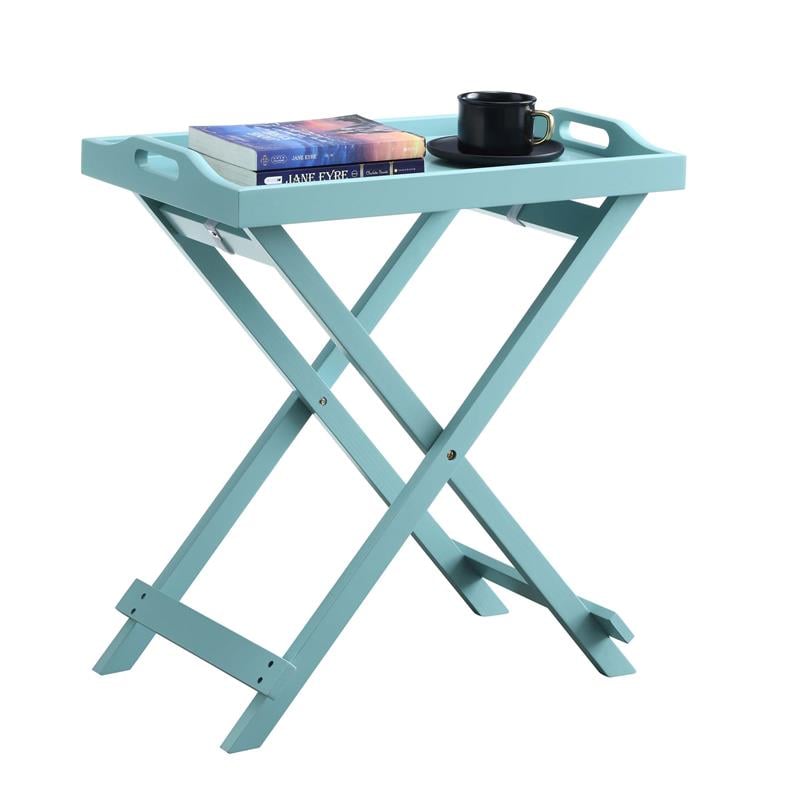 Convenience Concepts Designs2Go Folding TV Tray Table in Seafoam