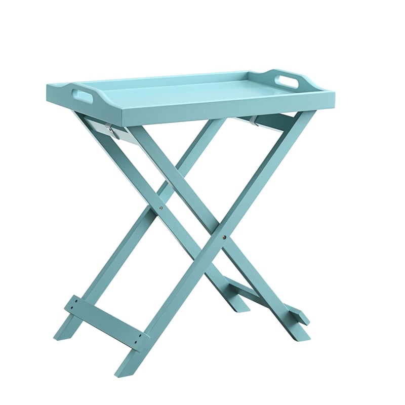 Convenience Concepts Designs2Go Folding TV Tray Table in Seafoam