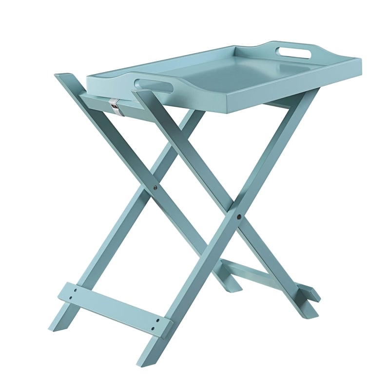 Convenience Concepts Designs2Go Folding TV Tray Table in Seafoam