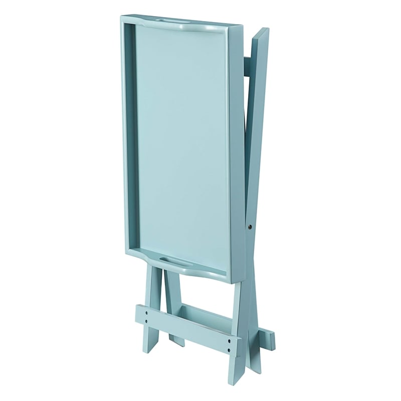Convenience Concepts Designs2Go Folding TV Tray Table in Seafoam