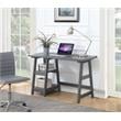 Convenience Concepts Designs2Go Trestle Desk in Gray Wood Finish