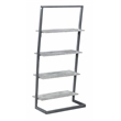 Convenience Concepts Graystone Four-Tier Ladder Bookcase/shelf in Gray Wood