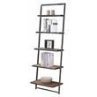 Convenience Concepts Laredo Five-Tier Ladder Bookcase/Shelf in Black Metal