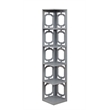 Convenience Concepts Omega Five-Tier Corner Bookcase in Gray Wood Finish