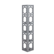 Convenience Concepts Omega Five-Tier Corner Bookcase in Gray Wood Finish
