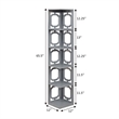 Convenience Concepts Omega Five-Tier Corner Bookcase in Gray Wood Finish