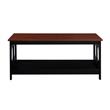Convenience Concepts Omega Coffee Table in Cherry and Black Wood Finish