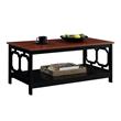 Convenience Concepts Omega Coffee Table in Cherry and Black Wood Finish