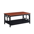 Convenience Concepts Omega Coffee Table in Cherry and Black Wood Finish